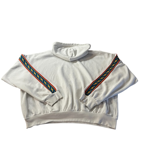 Aviator Nation White Hoodie with Multicolor Stripes Size Medium - Picture 2 of 11